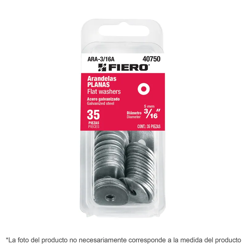 Arandela acerada 1/4"