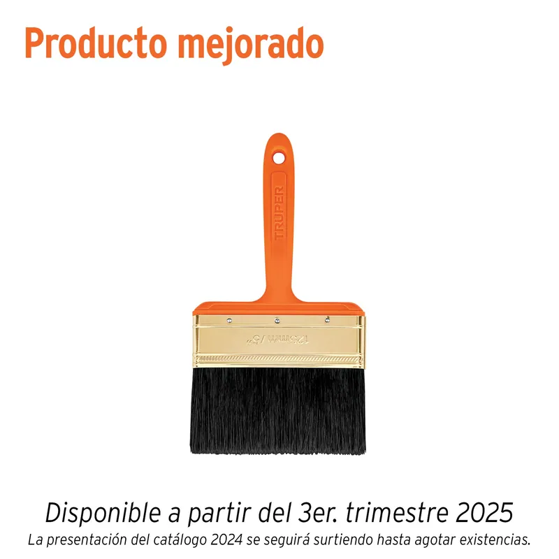 Brocha profesional Truper, mango de plastico, 5"