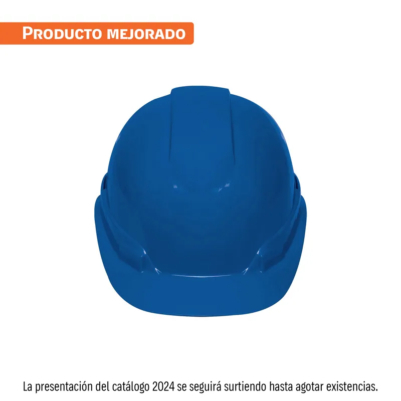 Casco de seguridad ventilado con ajuste de matraca, azul, Truper