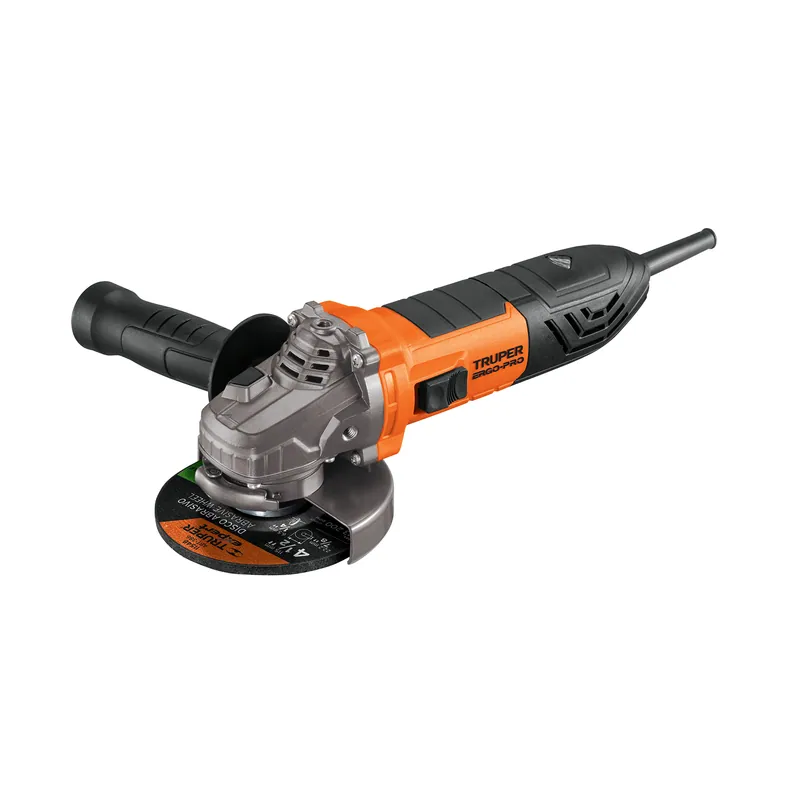 Esmeriladora angular 4-1/2", 1100W con arranque suave, TRUPER ERGO PRO
