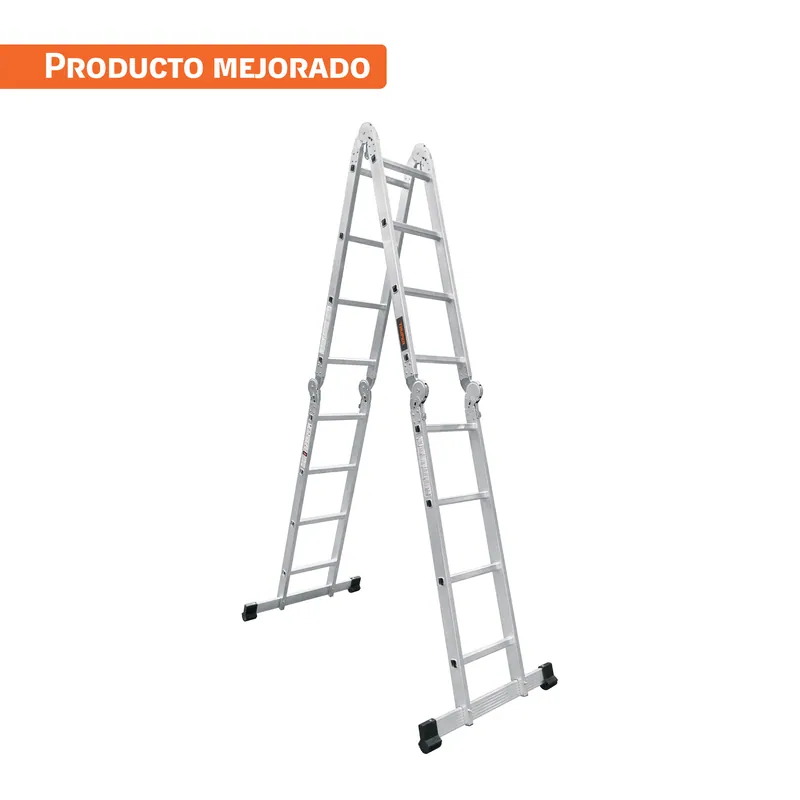 Escalera multiposicion 16 peldanos Tipo I, Truper (aluminio, plegable)
