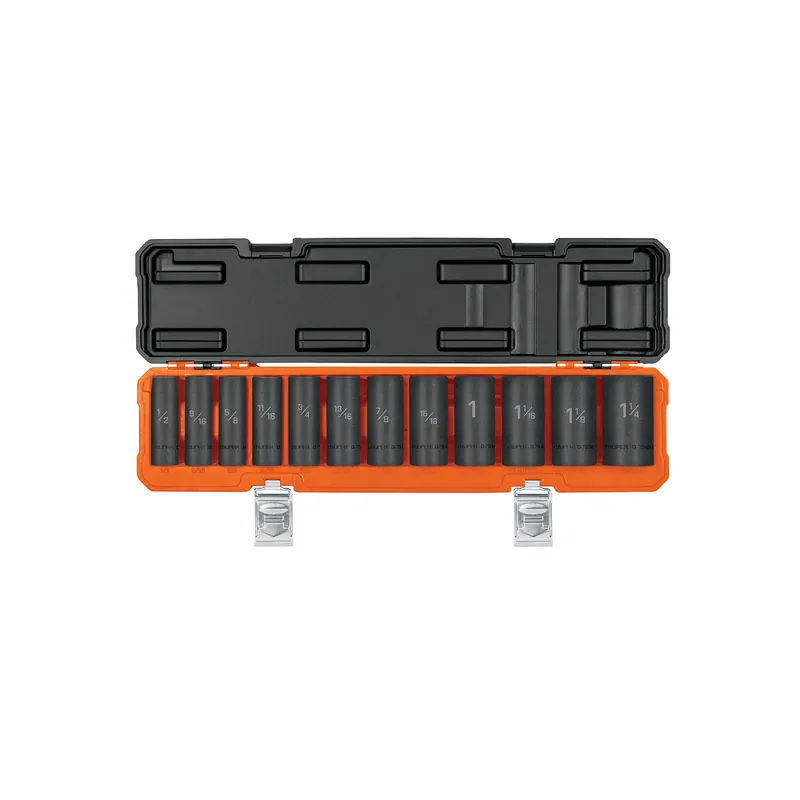 Juego de 12 dados largos de impacto cuadro 1/2", 6 puntas estandar, Truper