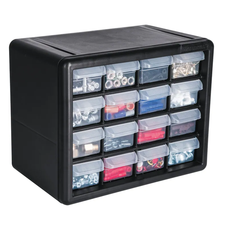 Organizador 10" con 16 compartimentos, Truper (negro)
