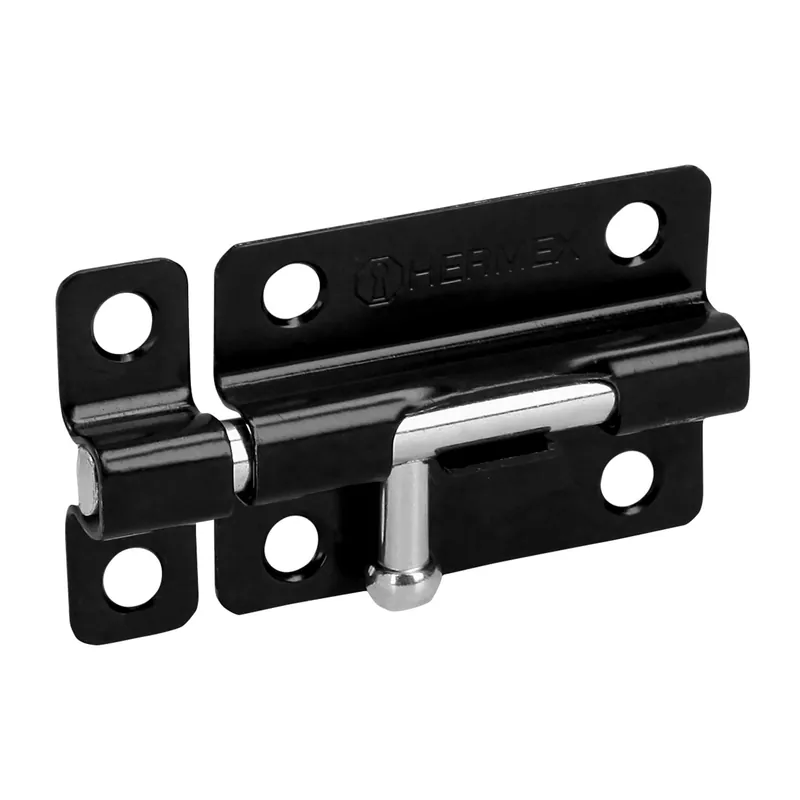 Pasador (cerrojo) de barril de acero, 3 pulgadas, acabado negro, Hermex