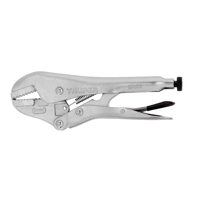 Pinza de presion 7" mordaza recta, Truper