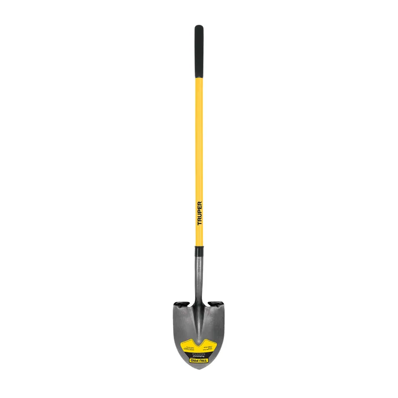 Pala redonda Tru Pro, mango largo de fibra de vidrio 48"
