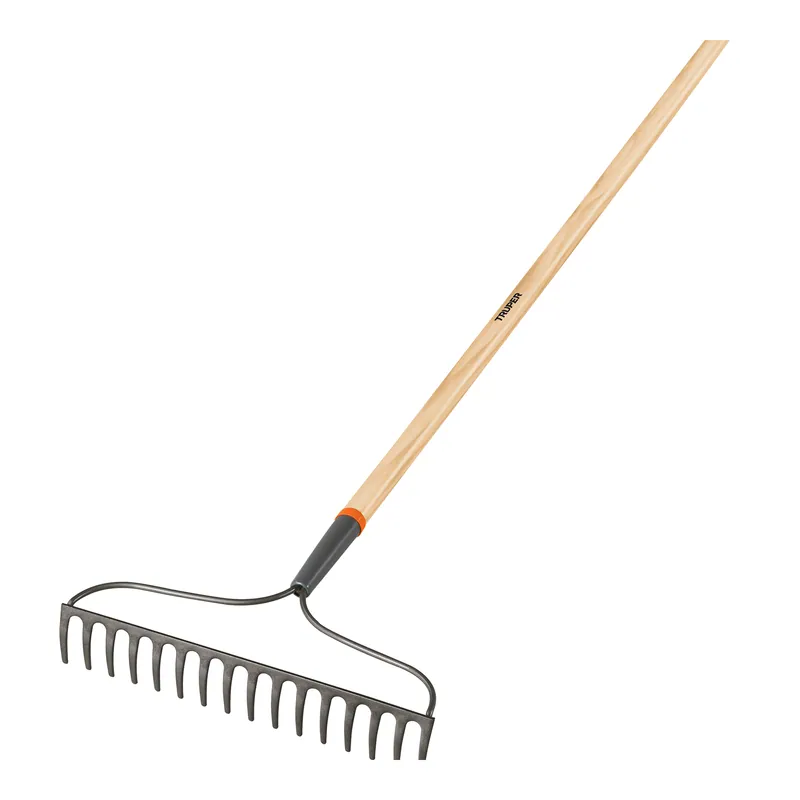 Rastrillo jardinero Classic, 16 dientes, mango de madera 54"