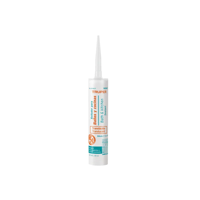 Silicón blanco 100% transparente 280ml