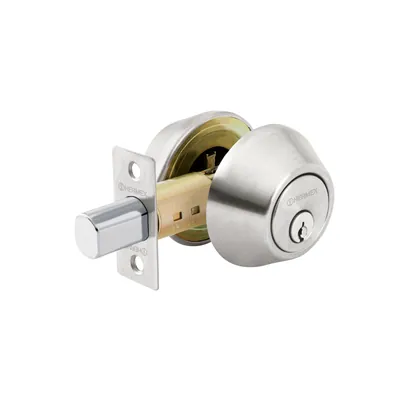 Cerrojo llave-llave cromo mate, llave tradicional, HERMEX