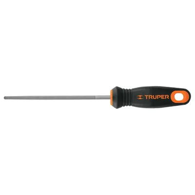 Lima redonda muza 6" con mango doble inyección, Truper