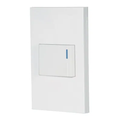 Placa armada 1 interruptor, 1.5 módulos, Española, blanco