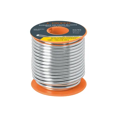 Soldadura con núcleo resina 50/50, tubería hidráulica, 450 g